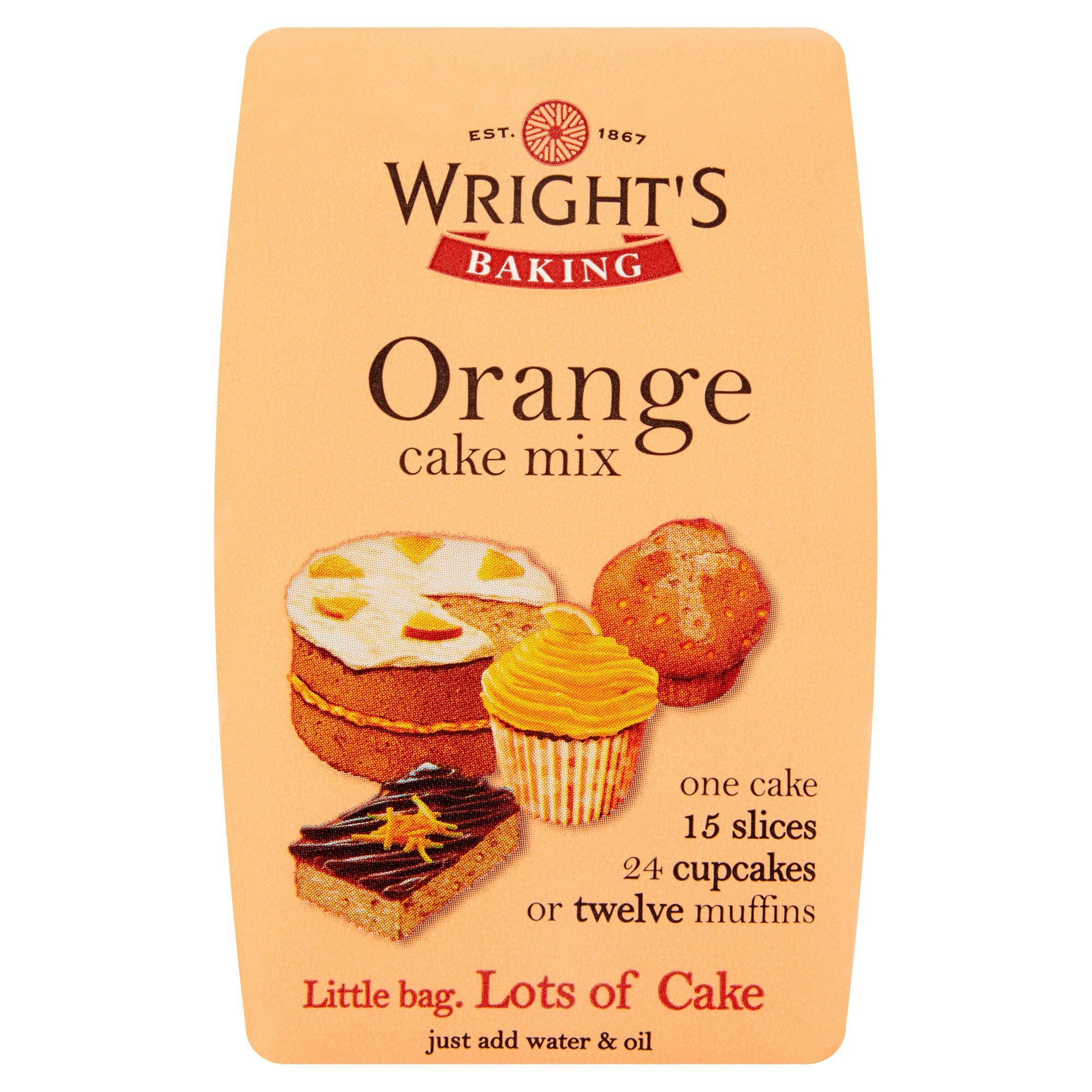 Wright's Baking Orange Cake Mix 500g Colourings & flavourings Sainsburys