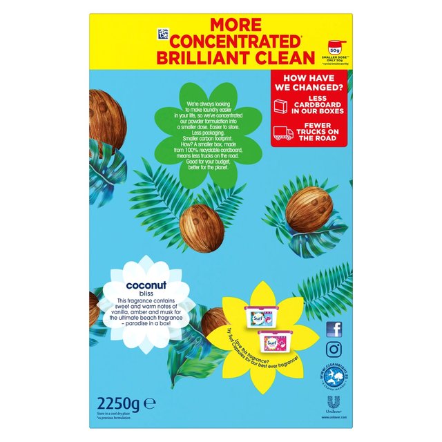 Surf Coconut Bliss Laundry Powder 45 washes   2.25kg GOODS M&S