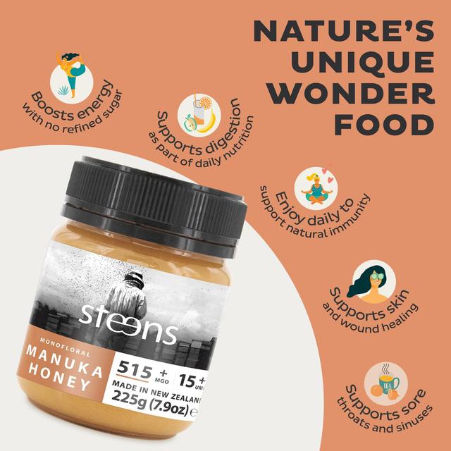Steens MGO 515 UMF15 Manuka Honey 225g GOODS M&S