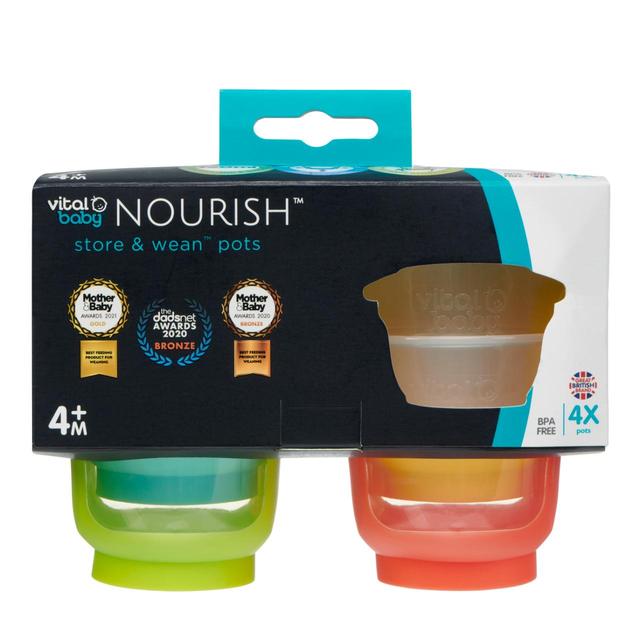 Vital Baby Store & Wean Pots 4 x 120ml GOODS M&S