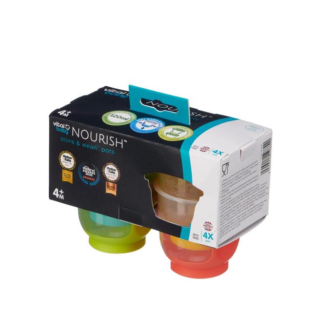 Vital Baby Store & Wean Pots 4 x 120ml GOODS M&S