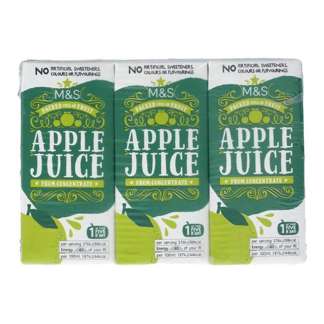 M&S Apple Juice 3 x 200ml