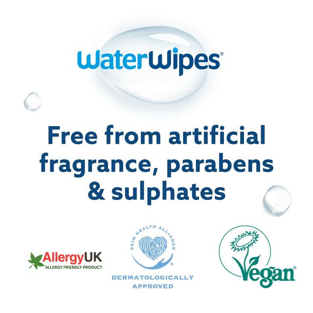 WaterWipes Baby Wipes Sensitive Weaning Plastic Free Wipes 60 Wipes   60 per pack GOODS M&S