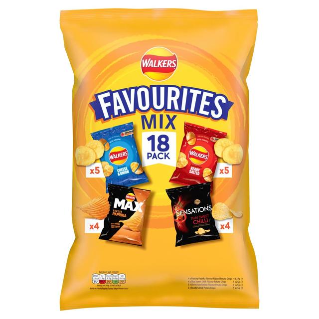 Walkers Favourites Mix Multipack Snacks Crisps 18 per pack GOODS M&S
