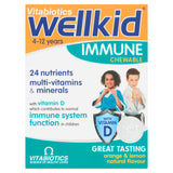Vitabiotics WellKid Immune Chewable Natural Orange & Lemon Flavour 4-12 Years Chewable Tablets x30 GOODS Sainsburys