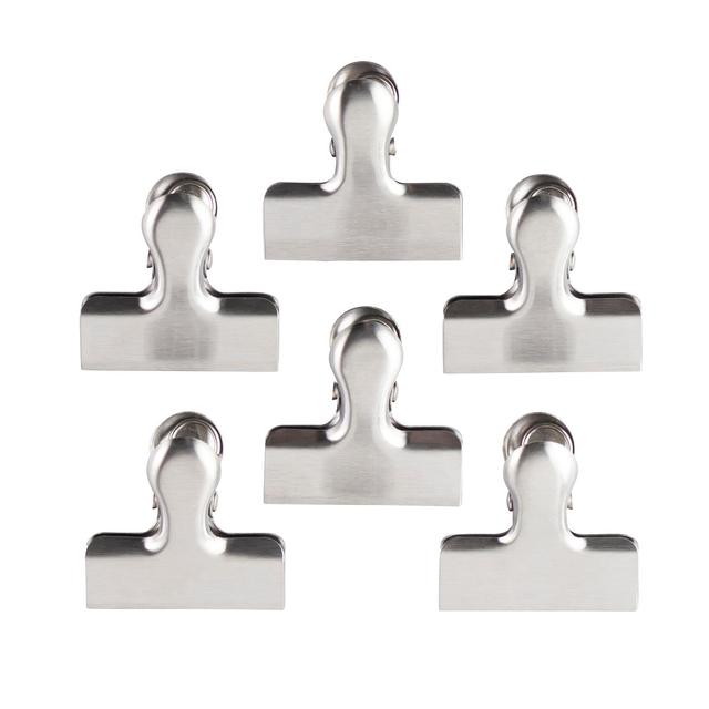 Stainless Steel Small Bag Clips   6 per pack GOODS M&S