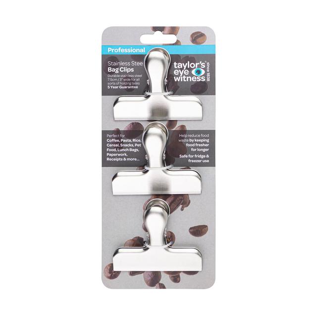 Stainless Steel Medium Bag Clips   3 per pack GOODS M&S