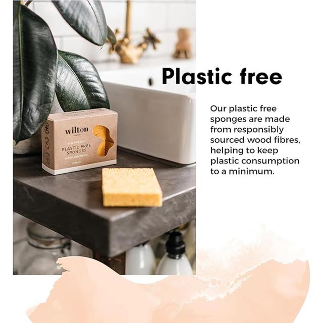 Wilton London Eco Plastic Free Sponge Twin Pack   2 per pack GOODS M&S