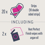 Veet Expert Wax Strips Legs & Body Normal Hair Removal 20s GOODS Superdrug