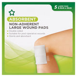 Superdrug Non-Adherent Wound Pad Large 8.5cm x 6cm X 5 GOODS Superdrug