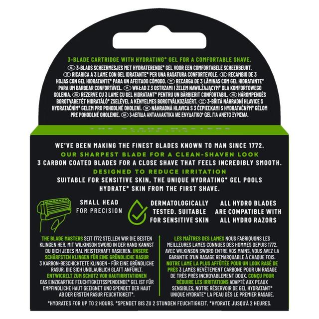 Wilkinson Sword Hydro 3 Skin Protection Men's Razor Blades 4 per pack GOODS M&S