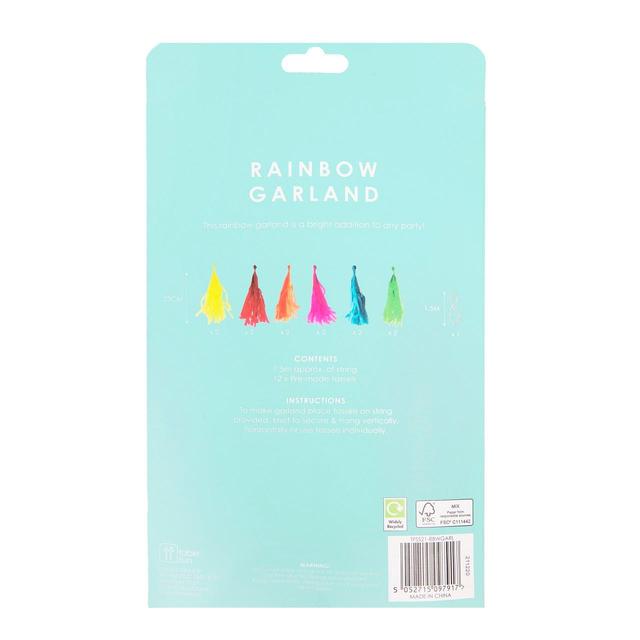 Talking Tables Rainbow Tassel Garland GOODS M&S