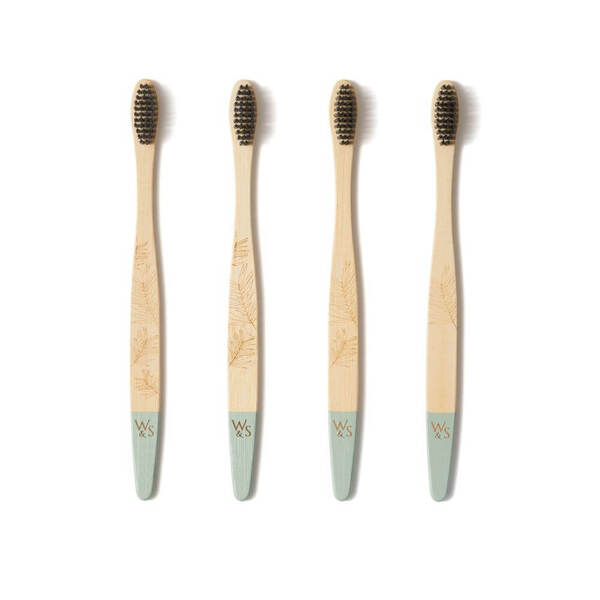 Wild & Stone | Adult Bamboo Toothbrush - 4 Pack - Medium GOODS Superdrug