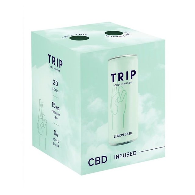 TRIP CBD Infused Lemon Basil 4 x 250ml GOODS M&S