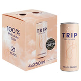 TRIP CBD Infused Peach Ginger 4 x 250ml GOODS M&S