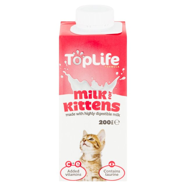 TopLife Lactose Reduced Cows Milk for Kittens 200ml GOODS M&S
