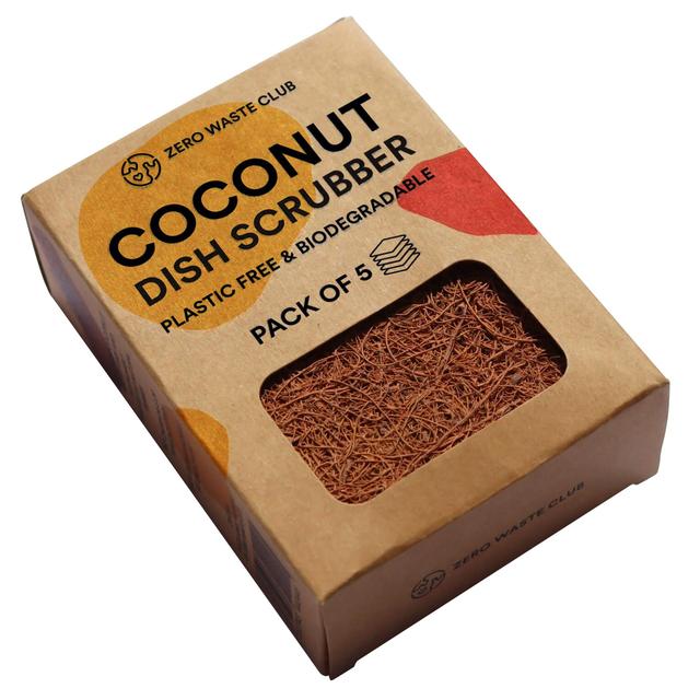 Zero Waste Club Biodegradable Coconut Kitchen Scourers 5 per pack GOODS M&S