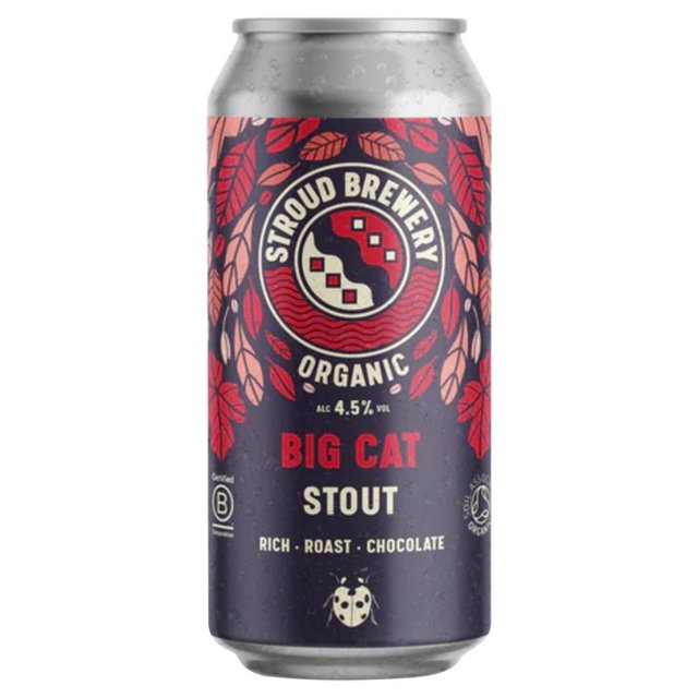 Stroud Brewery Big Cat Organic Stout   440ml GOODS M&S