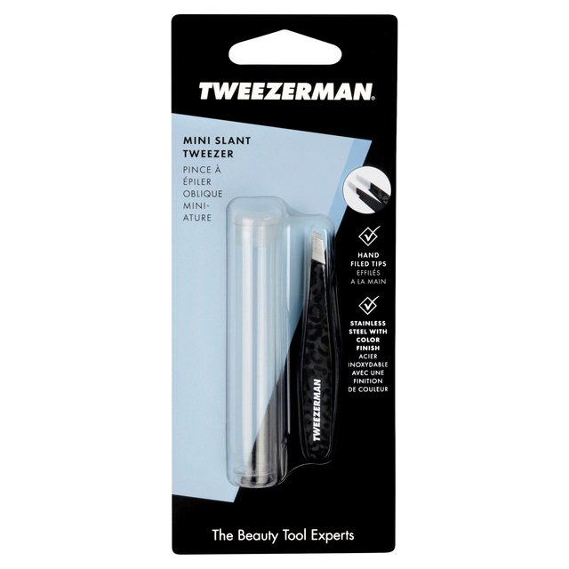 Tweezerman Black Leopard Mini Slant Tweezer GOODS M&S
