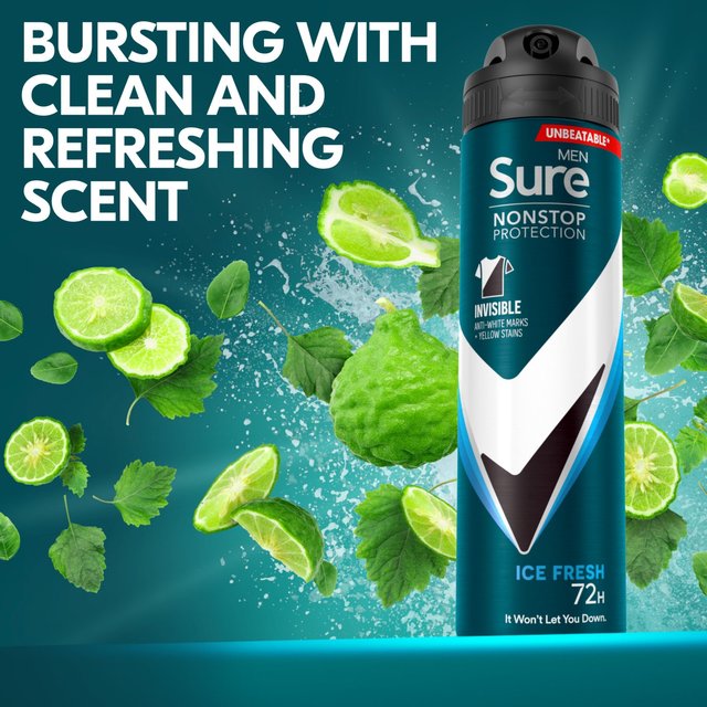 Sure Men 72hr Nonstop Protection Invisible Ice Antiperspirant Deodorant 150ml GOODS M&S