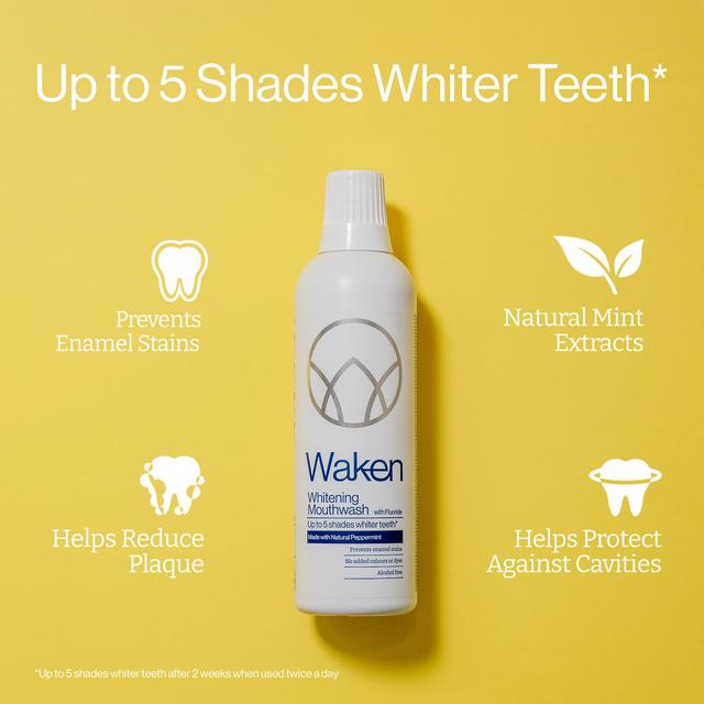 Waken Whitening Mouthwash PepperMint   500ml GOODS M&S