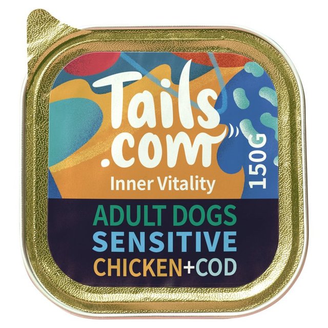 Tails.com Inner Vitality Sensitive Grain Free Dog Wet Food Chicken & Cod   150g GOODS M&S