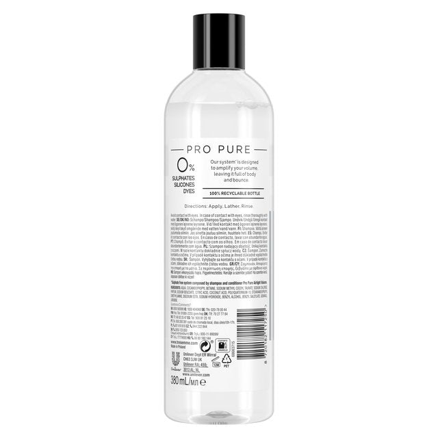 TRESemme Pro Pure Airlight Volume Shampoo 380ml GOODS M&S