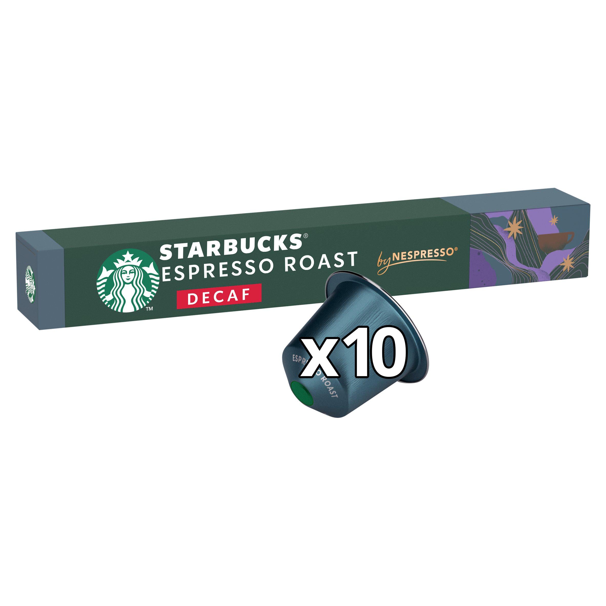 Starbucks by Nespresso Decaf Espresso Coffee x10 Pods, 10 Drinks All coffee Sainsburys