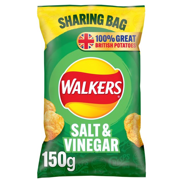 Walkers Salt & Vinegar Sharing Bag Crisps 150g GOODS M&S