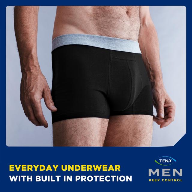Tena Men Washable Incontinence Boxer Black Size Large GOODS M&S