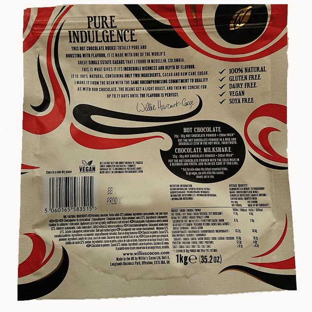 Willie's Cacao 52% Medellin Cacao Hot Chocolate Powder 1kg GOODS M&S