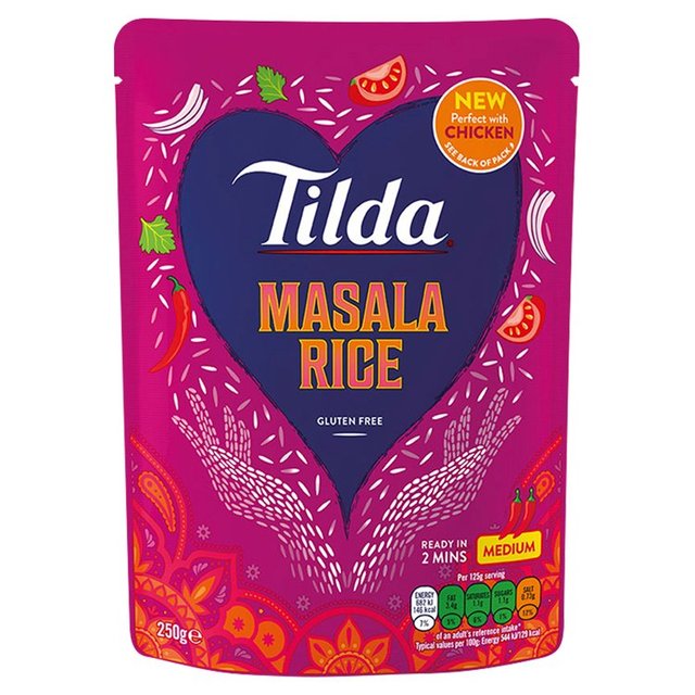 Tilda Microwave Masala Basmati Rice 250g GOODS M&S