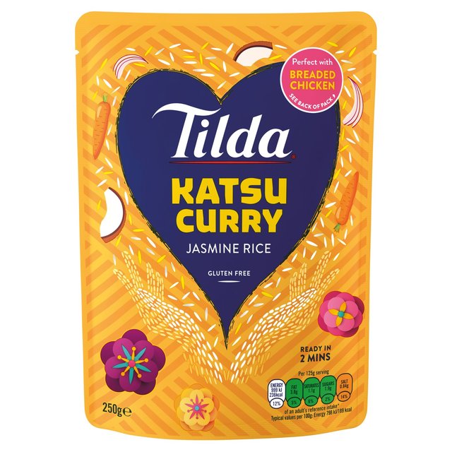 Tilda Microwave Katsu Curry Jasmine Rice 250g GOODS M&S