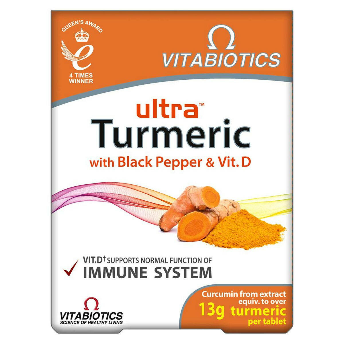 Vitabiotics Ultra Turmeric with Black Pepper & Vitamin D - 60 Tablets GOODS Boots