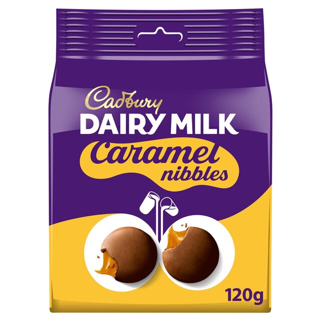 Cadbury Dairy Milk Caramel Nibbles Chocolate Bag 120g - McGrocer