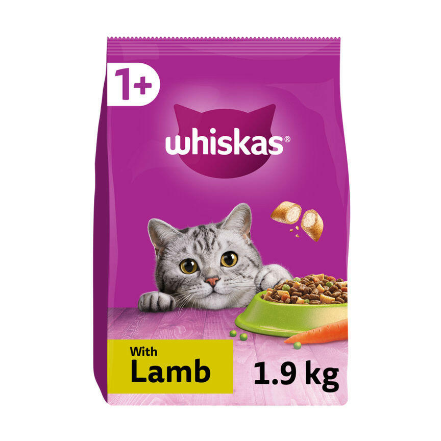 Whiskas 1+ Lamb Adult Dry Cat Food GOODS ASDA