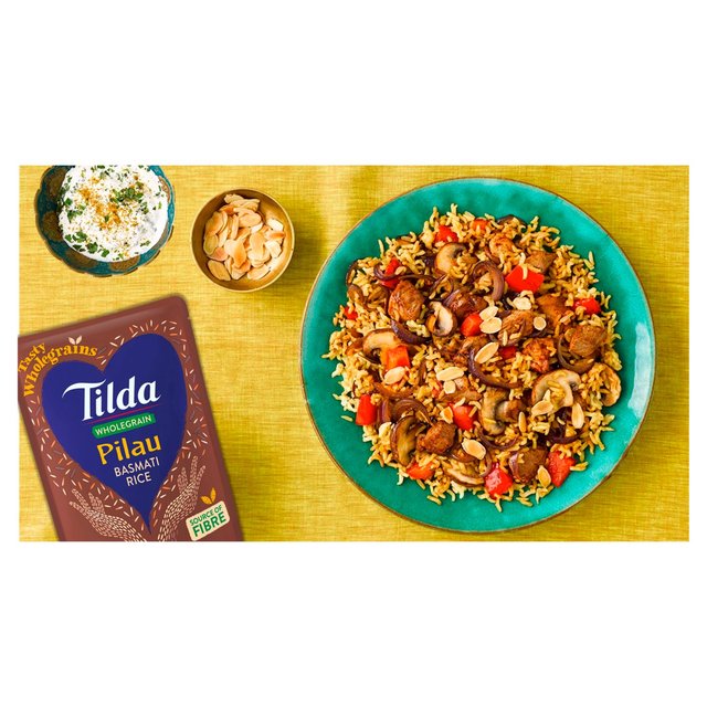Tilda Microwave Wholegrain Pilau Basmati Rice 250g GOODS M&S