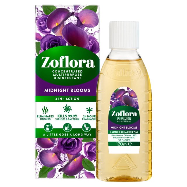 Zoflora Midnight Blooms Concentrated Disinfectant   120ml GOODS M&S