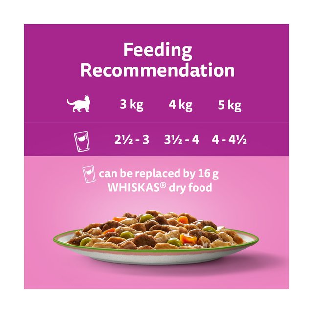 Whiskas 1+ Cat Pouches Tasty Chef mix with Veg in Gravy 12 x 85g GOODS M&S