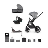 Venicci Upline 3in1 Travel System Plus Base Slate Grey GOODS Boots