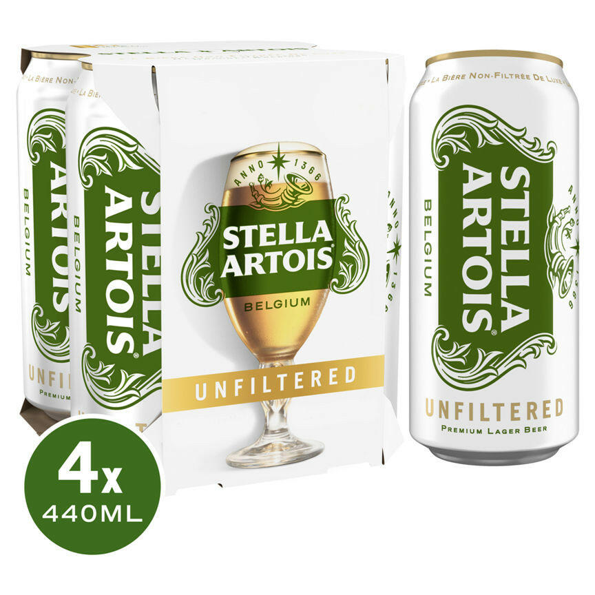 Stella Artois Unfiltered 4 Cans GOODS ASDA