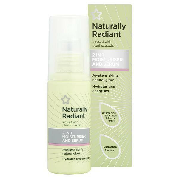 Superdrug Naturally Radiant 2 in 1 Moisturiser & Serum 50ml GOODS Superdrug