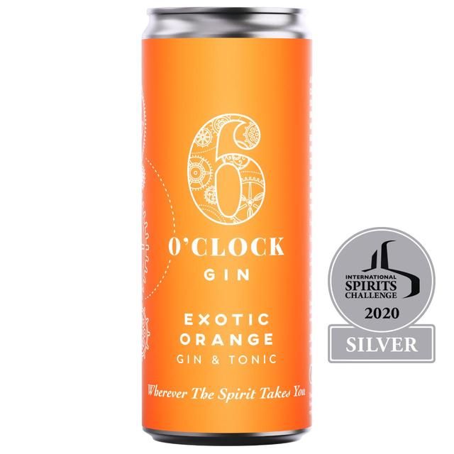6 O'clock Gin Exotic Orange Gin & Tonic 250ml - McGrocer