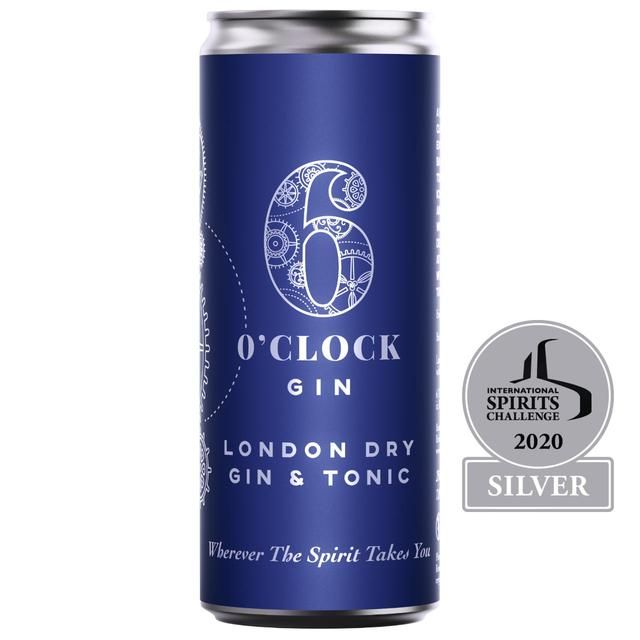 6 O'clock Gin London Dry Gin & Tonic 250ml - McGrocer