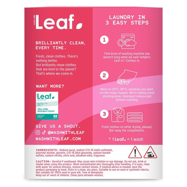 Wash with Leaf Non Bio Laundry Sheets 50 50 per pack GOODS M&S
