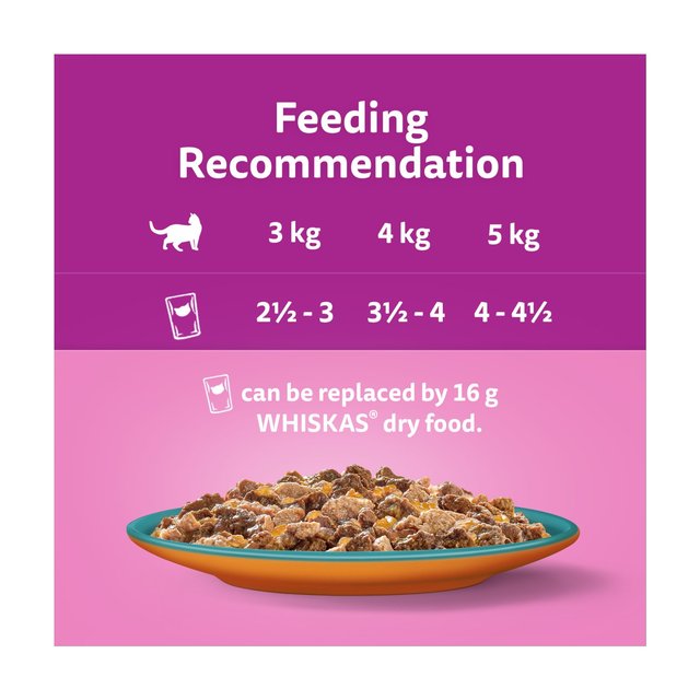 Whiskas 1+ Adult Wet Cat Food Pouches Surf & Turf Duo in Jelly 80 x 85g GOODS M&S