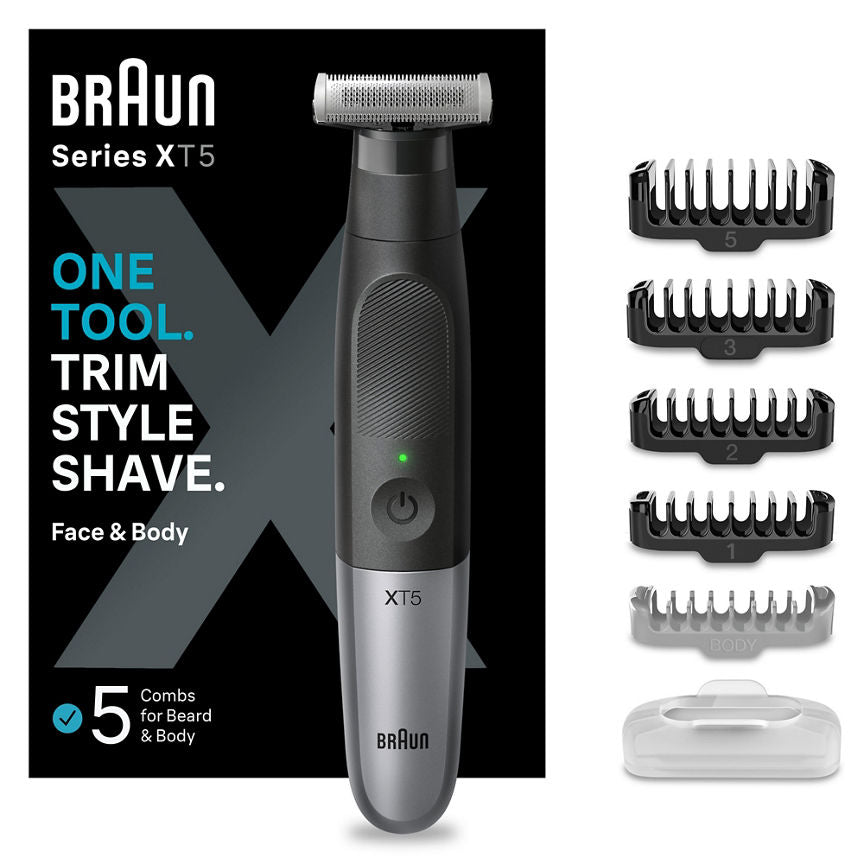 Braun Series X, Beard Trimmer & Body Shaver For Face & Body Hair, XT5100 - McGrocer