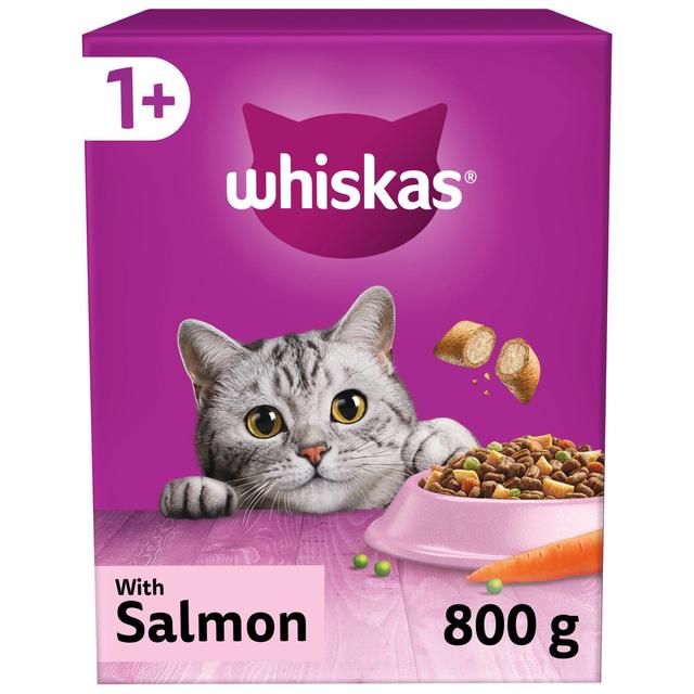Whiskas 1+ Adult Dry Cat Food with Salmon 800g GOODS M&S