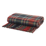 The Lyndon Company Stewart Black Woven Tartan Throw GOODS M&S