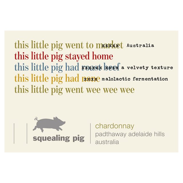 Squealing Pig Chardonnay 75cl GOODS M&S
